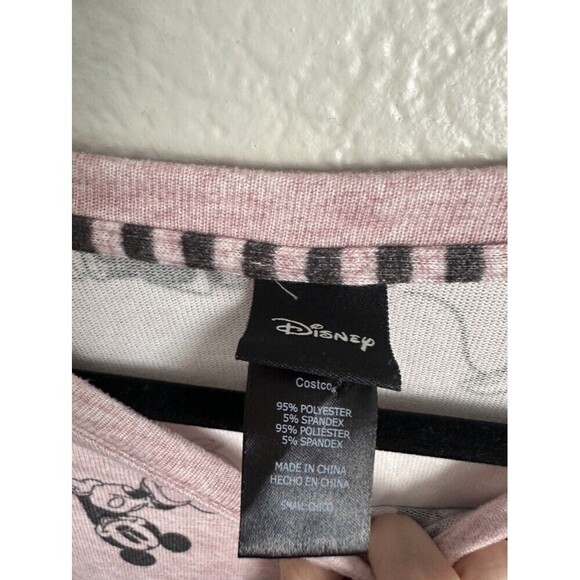 Disney Shirt Womens Small Mickey Minnie Mouse Long Sleeve Pullover Pajama Cute - Picture 3 of 5